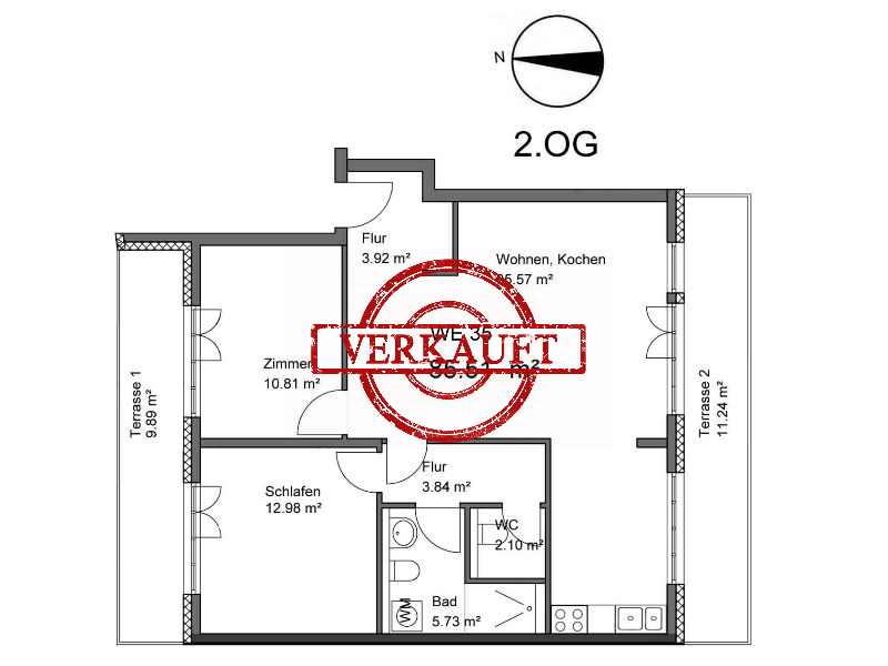 Richard Wagner Str. 11 - WE 35 - 85,51 m² Wfl, Staffelgeschoss